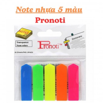 Note nhựa 5 màu  Pronoti 